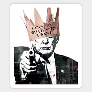 Donald Trump: King Trump on a light (Knocked Out) background Magnet